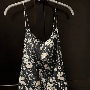 Glamorous Floral Black & White Sleeveless Top